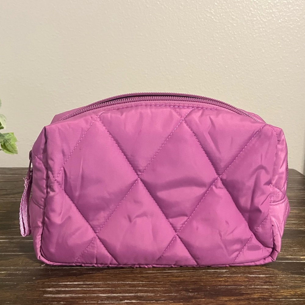 Vera Bradley Quilted Magenta Cosmetic Bag
